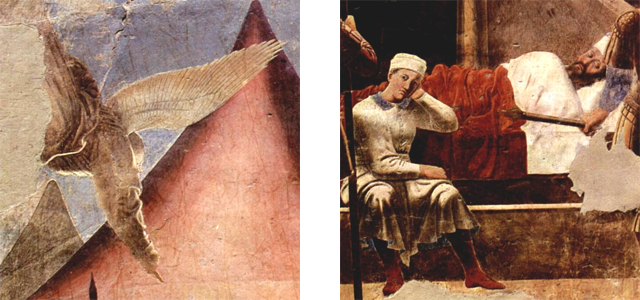 Piero della Francesca, Sogno di Costantino (particolari).